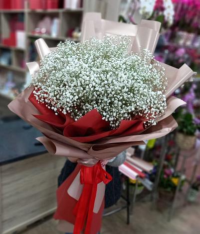 Букет цветов из: Гипсофила в Поселок дома отдыха Огарево