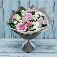Букет цветов из:  Герберы, Альстромерии и Хризантемы #REPLACE_PRED# Поселок дома отдыха Огарево