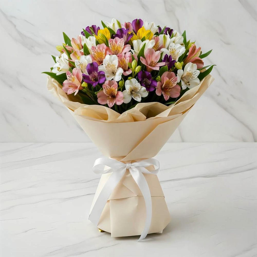 Букет цветов из: Альстромерии в Поселок дома отдыха Огарево