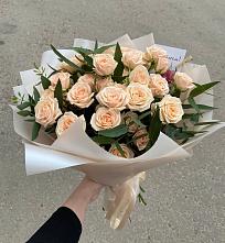 Букет Кремовые розы Латте в Поселок дома отдыха Огарево