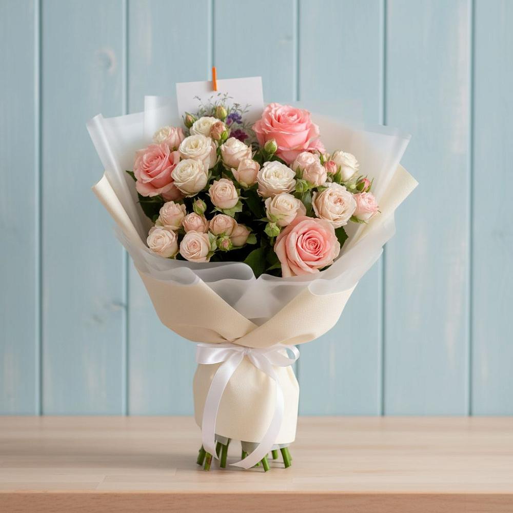 Букет цветов из: Розы в Поселок дома отдыха Огарево