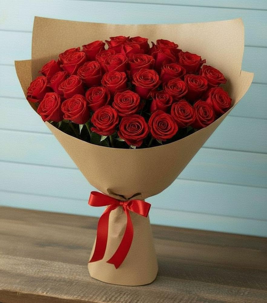 Букет Красные розы Милано в Поселок дома отдыха Огарево