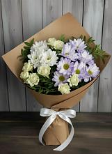 Букет цветов из:  Хризантемы и Розы #REPLACE_PRED# Поселок дома отдыха Огарево