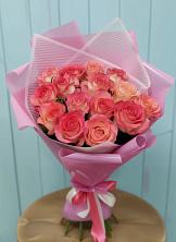 Букет 15 Розовых роз Равель в Поселок дома отдыха Огарево