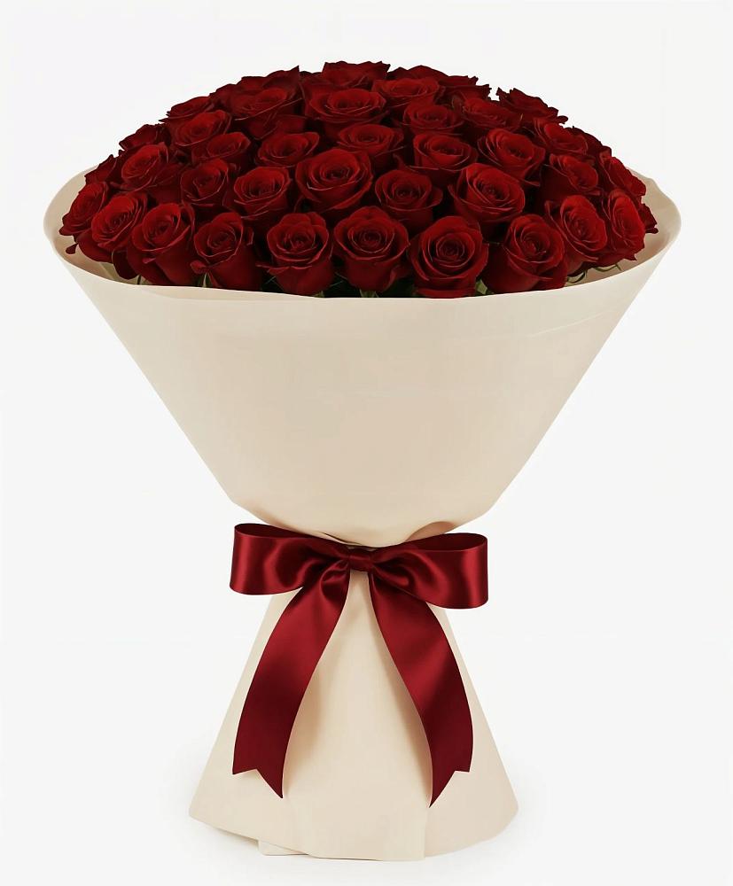 Букет 101 Бордовая роза Блэк Бакарра в Поселок дома отдыха Огарево